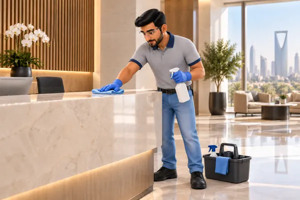 3D service illustration: Disinfection & Sanitization